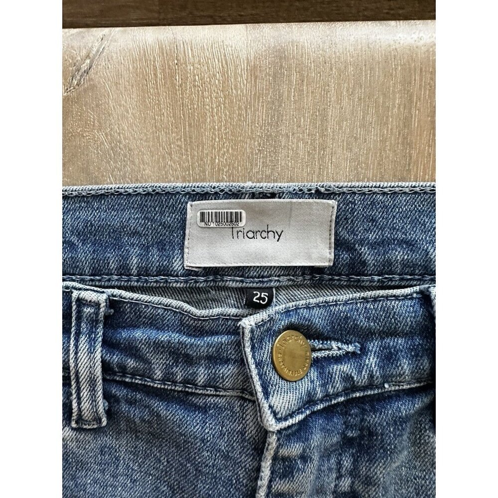 Triarchy Medium Wash Skinny Jeans Size 25 Responsible Denim Organic - Picture 2 of 6